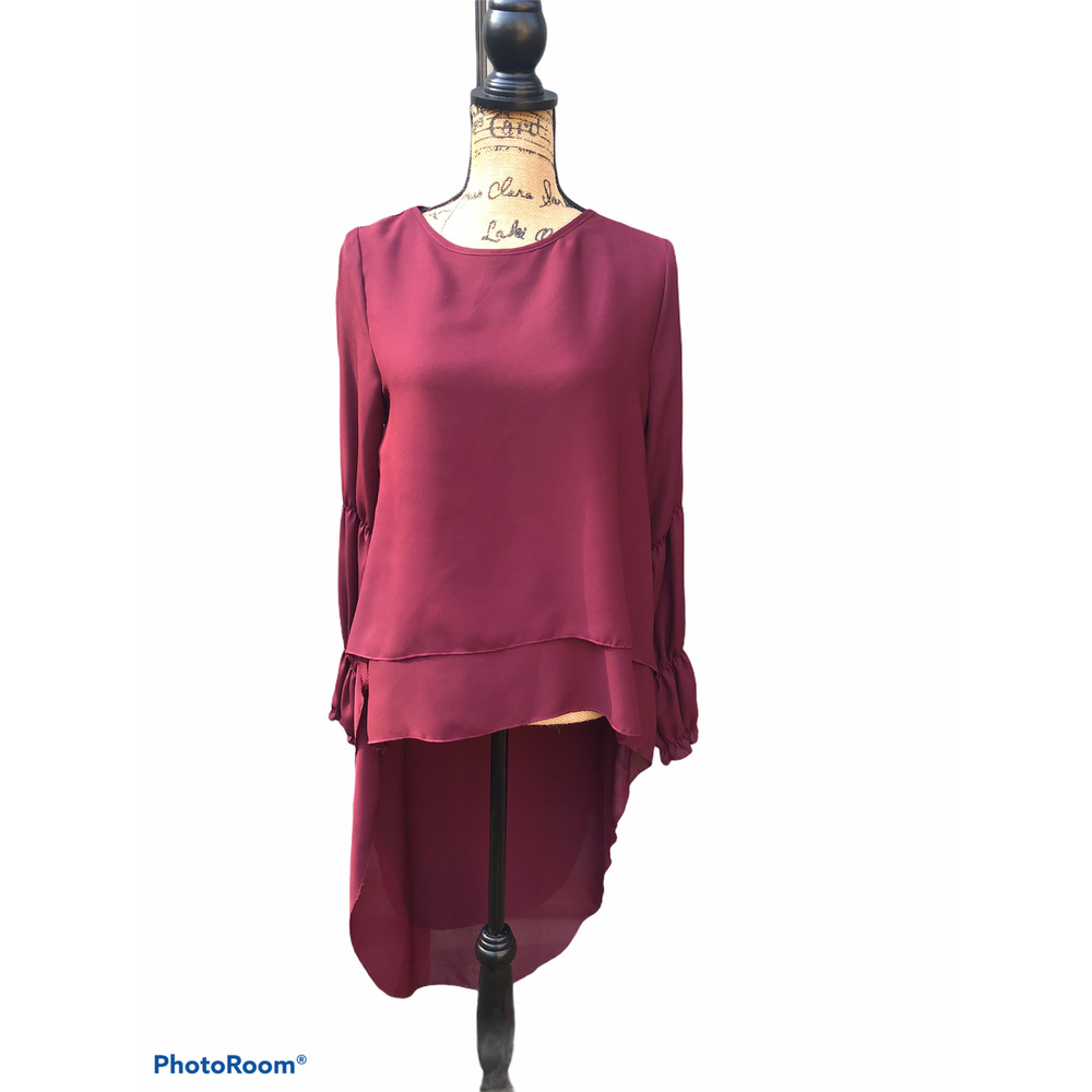 OC Order Plus High Low Blouse High Low Hemline